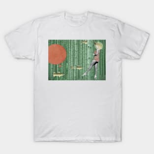 Retro Girl at Forest T-Shirt